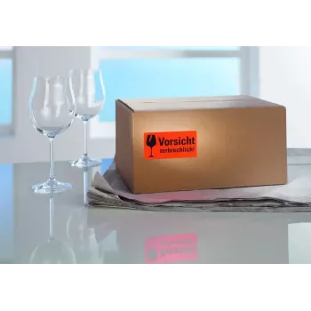 Zelfklevende etiketten Avery 7211 afgeronde rechthoek rood