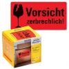 Zelfklevende etiketten Avery 7211 afgeronde rechthoek rood