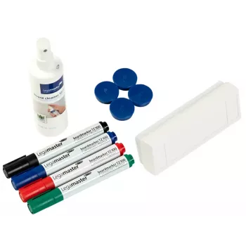 Accessoireset voor whiteboards Legamaster basic 10-delig, compatibel met Legamaster UNIVERSAL, meerkleurig, 225×45×255 mm