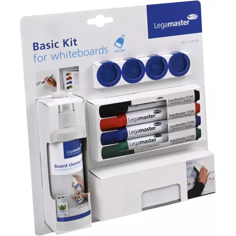 Legamaster BASIC 7-125100 accessoireset voor whiteboard, 10-delig, voor Legamaster UNIVERSAL, meerkleurig, 226×45×255 mm