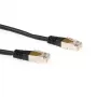 ACT zwart 10 meter LSZH SFTP CAT6 patchkabel met RJ45-stekkers