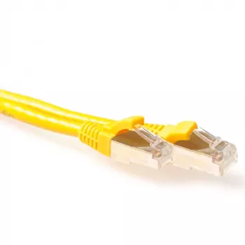 ACT geel 2 meter SFTP CAT6A patchkabel rastnasenvrij met RJ45-stekkers