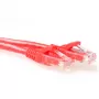 ACT rood 0,25 meter U/UTP CAT6A patchkabel met RJ45-stekkers en knikbescherming