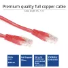 ACT rood 0,25 meter U/UTP CAT6-patchkabel met RJ45-stekkers