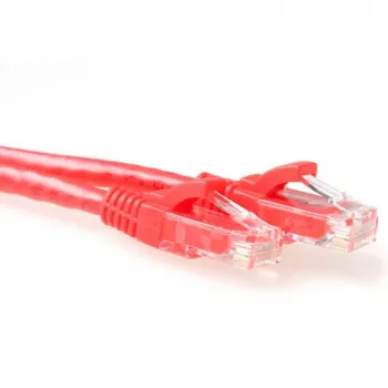 ACT rood 0,25 meter U/UTP CAT6 patchkabel snagless met RJ45-stekkers
