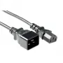 Netkabel ACT Powercord C13 - C20 zwart 2 m