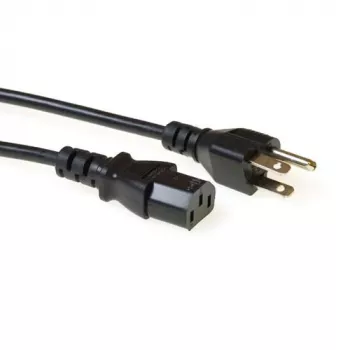 Netkabel ACT Powercord USA-stekker – C13 zwart 2,5 m