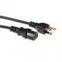 Netkabel ACT Powercord USA-stekker – C13 zwart 2,5 m