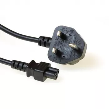 Netkabel UK-stekker ACT Powercord C5 zwart 1,8 m