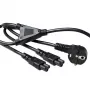 ACT stroomverdeelkabel CEE7/7 stekker (haaks) - 2 x C5 1,80 m