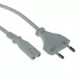 Netkabel Euro-stekker - C7-koppeling wit 3 m ACT Powercord AK5241