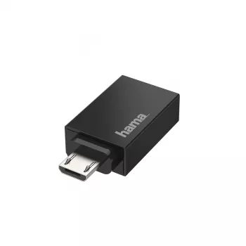 Hama 00200307 kabeladapter Micro-USB USB Type-A zwart