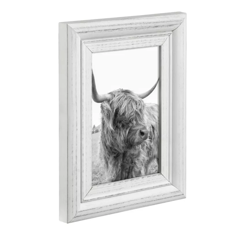 Enkele fotolijst Hama Canuto wit glas hout
