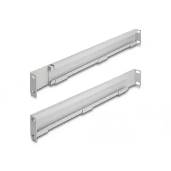 Montagebeugel DeLOCK 19 inch verstelbare lengte 368-600 mm grijs 2 stuks