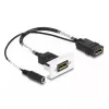 DeLOCK Easy 45 DisplayPort 4K 60 Hz module met DC-voeding 2,1 x 5,5 mm