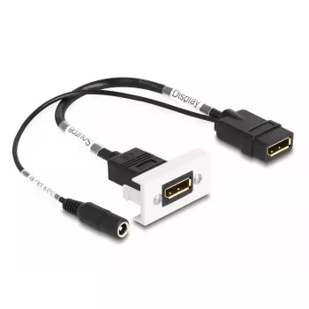 DeLOCK Easy 45 DisplayPort 4K 60 Hz module met DC-voeding 2,1 x 5,5 mm