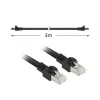 ACT zwart 3 meter S/FTP CAT7 PUR flex-patchkabel rastnasbescherming met RJ45-stekkers (CAT6A-conform)