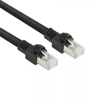 ACT zwart 7 meter S/FTP CAT7 PUR flex-patchkabel rastnasenvrij met RJ45-stekkers (CAT6A-conform)
