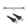 ACT zwart 7 meter S/FTP CAT7 PUR flex-patchkabel rastnasenvrij met RJ45-stekkers (CAT6A-conform)