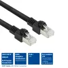 ACT zwart 10 meter S/FTP CAT7 PUR flex patchkabel, rastnasbescherming, met RJ45-stekkers (CAT6A-conform)
