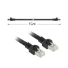 ACT zwart 15 meter S/FTP CAT7 PUR flex-patchkabel rastnasenvrij met RJ45-stekkers (CAT6A-conform)