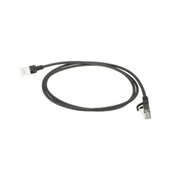 ACT zwart 7 meter LSZH U/FTP CAT6A datacenter slimline patchkabel met RJ45-stekkers
