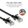 ACT zwart 7 meter LSZH U/FTP CAT6A datacenter slimline patchkabel met RJ45-stekkers