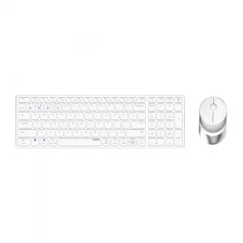 Rapoo 9750M toetsenbord muis inbegrepen draadloos Bluetooth QWERTZ Duits wit