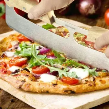 Pizzasnijder Westmark Pro roestvrij staal houten handgreep 355 mm