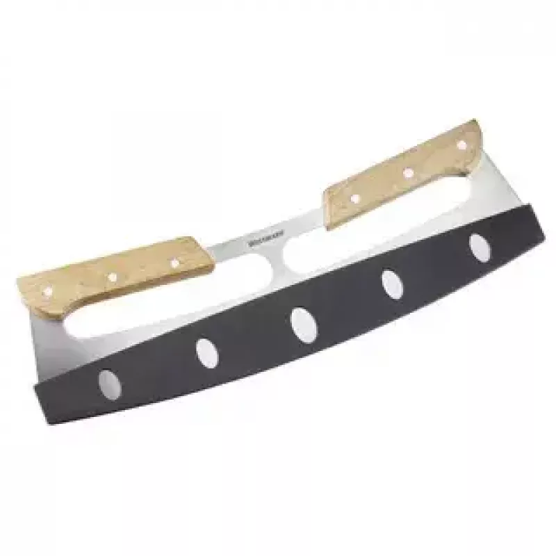 Westmark Pro 13262260 pizzasnijder, roestvrij staal, hout, zilver/bruin