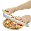 Westmark Pro 13262260 pizzasnijder, roestvrij staal, hout, zilver/bruin