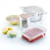 Voedselafdekkingen Westmark 23272260 - transparante siliconen deksels, 6 stuks