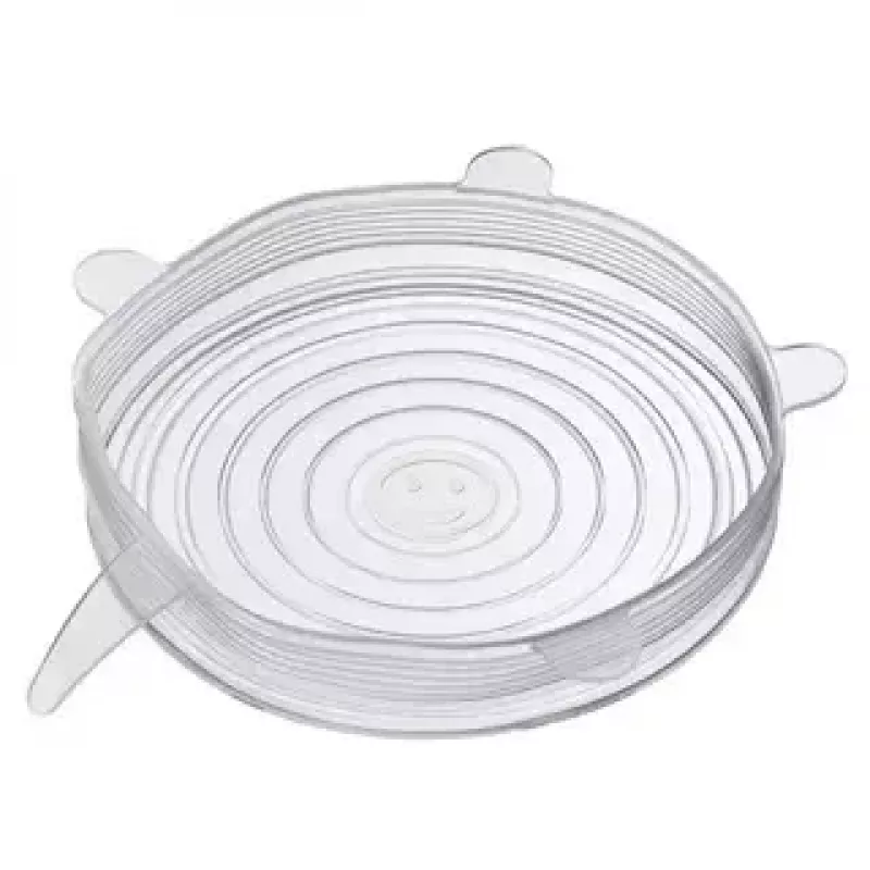 Voedselafdekkingen Westmark 23272260 - transparante siliconen deksels, 6 stuks