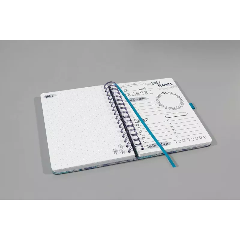 Persoonlijk dagboek Sigel Jolie JP204 blauw petrol lila turquoise wit