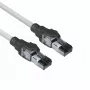 ACT grijs 3 meter S/FTP CAT6A IDC 4PPoE / PoE++ 100W LSZH patchkabel rastnasenfrei met RJ45-stekkers