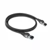 ACT zwart 5 meter S/FTP CAT6A IDC 4PPoE / PoE++ 100W LSZH patchkabel snagless met RJ45-stekkers