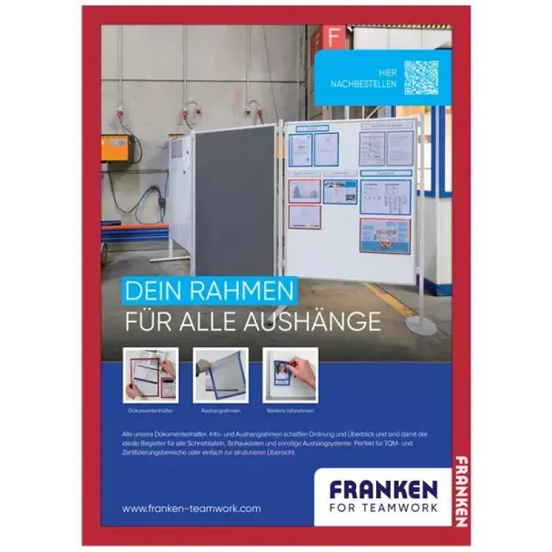 Bordlijst Franken AR15012 rood A3 470x10x650mm 2 stuks