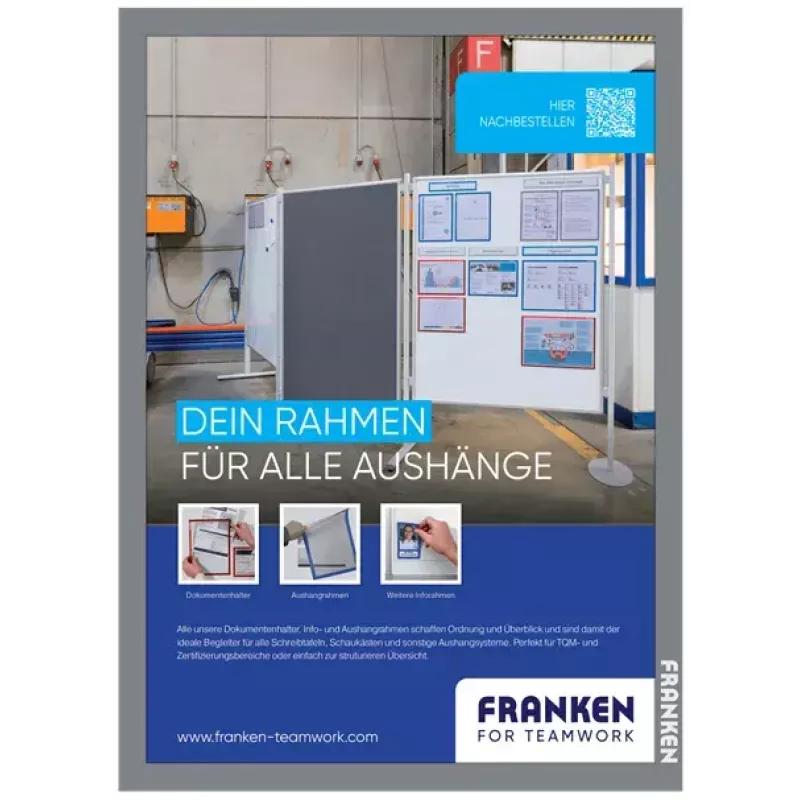 Bordlijst Franken AR15132 zilver A3 470x10x650mm 2 stuks