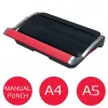 GBC CombBind® CB15 handmatige bindmachine, kam-bindmachine, handmatig, 165 vel, zwart, rood