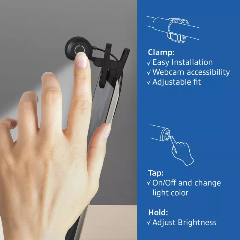 Opsteekbare laptop-LED-lichtbalk ACT AC8050, dimbaar, USB-gevoed
