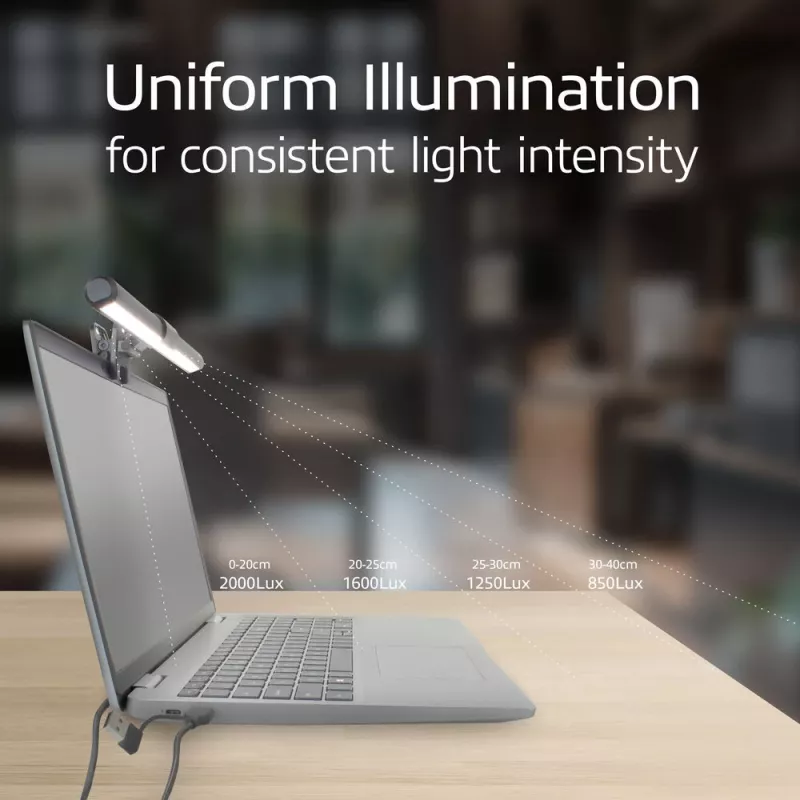 Opsteekbare laptop-LED-lichtbalk ACT AC8050, dimbaar, USB-gevoed