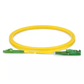 Glasvezel-patchkabel EQUIP E2000/APC naar LC/APC 5,00 m SM duplex OS2 geel