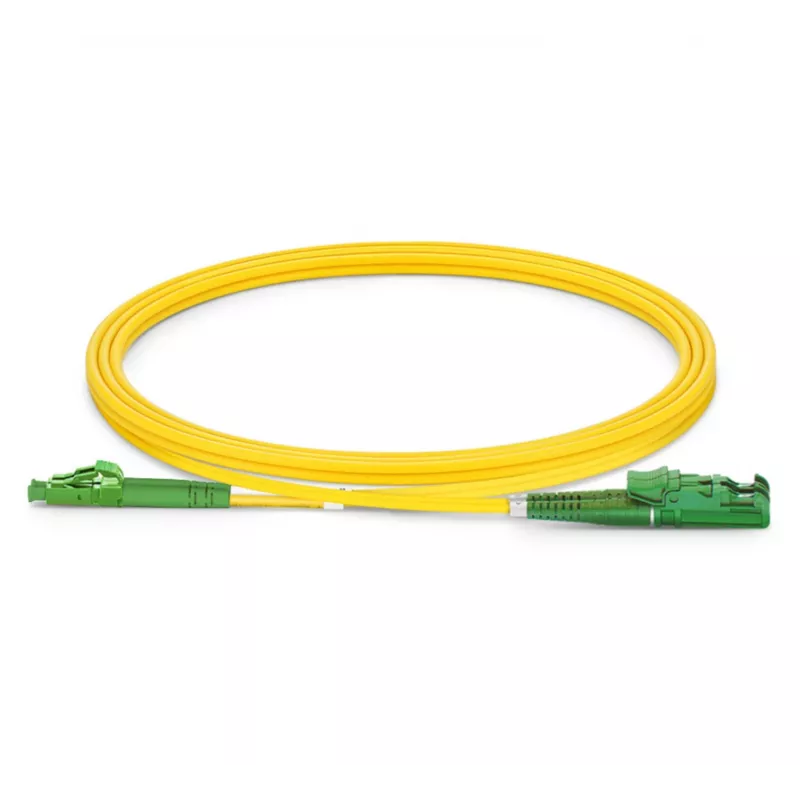 Glasvezel-patchkabel EQUIP E2000/APC naar LC/APC 5,00 m SM duplex OS2 geel