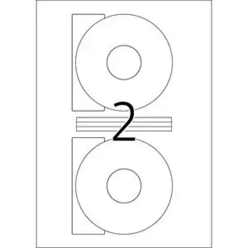 CD-labels HERMA A4 Ø 116 mm wit papier mat dekkend 50 stuks