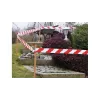 Afzetband TESA 58137 rood wit 100m