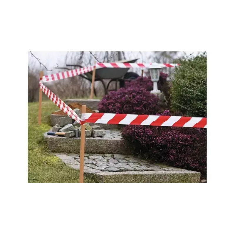 Afzetband TESA 58137 rood wit 100m