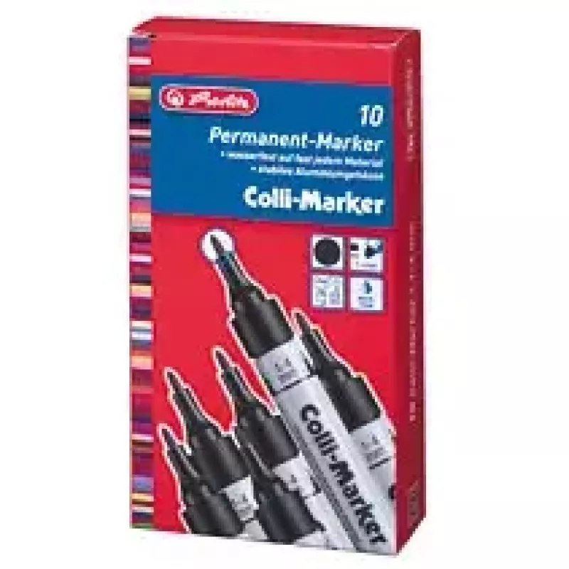 Permanentmarker Herlitz 08860603 zwart 10 stuks