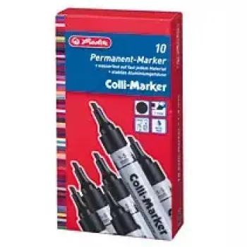 Permanentmarker Herlitz 10845360 zwart 10 stuks