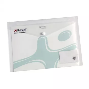 Rexel Ice Popper Wallet met visitekaartvak A4 transparant (5)