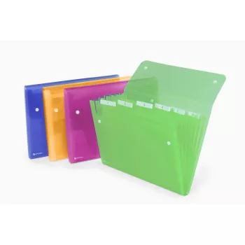 Rexel ICE Expander 6-vaks gesorteerd, blauw, roze, transparant, turquoise, A4, 120 blad, 6 vakken